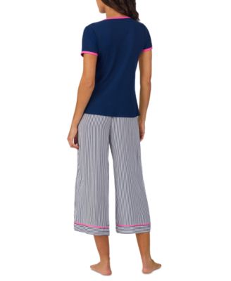 Women's Printed Cropped Pajama Set