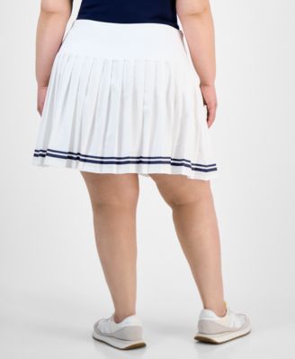 Trendy Plus Size Pleated Pull-On Skort