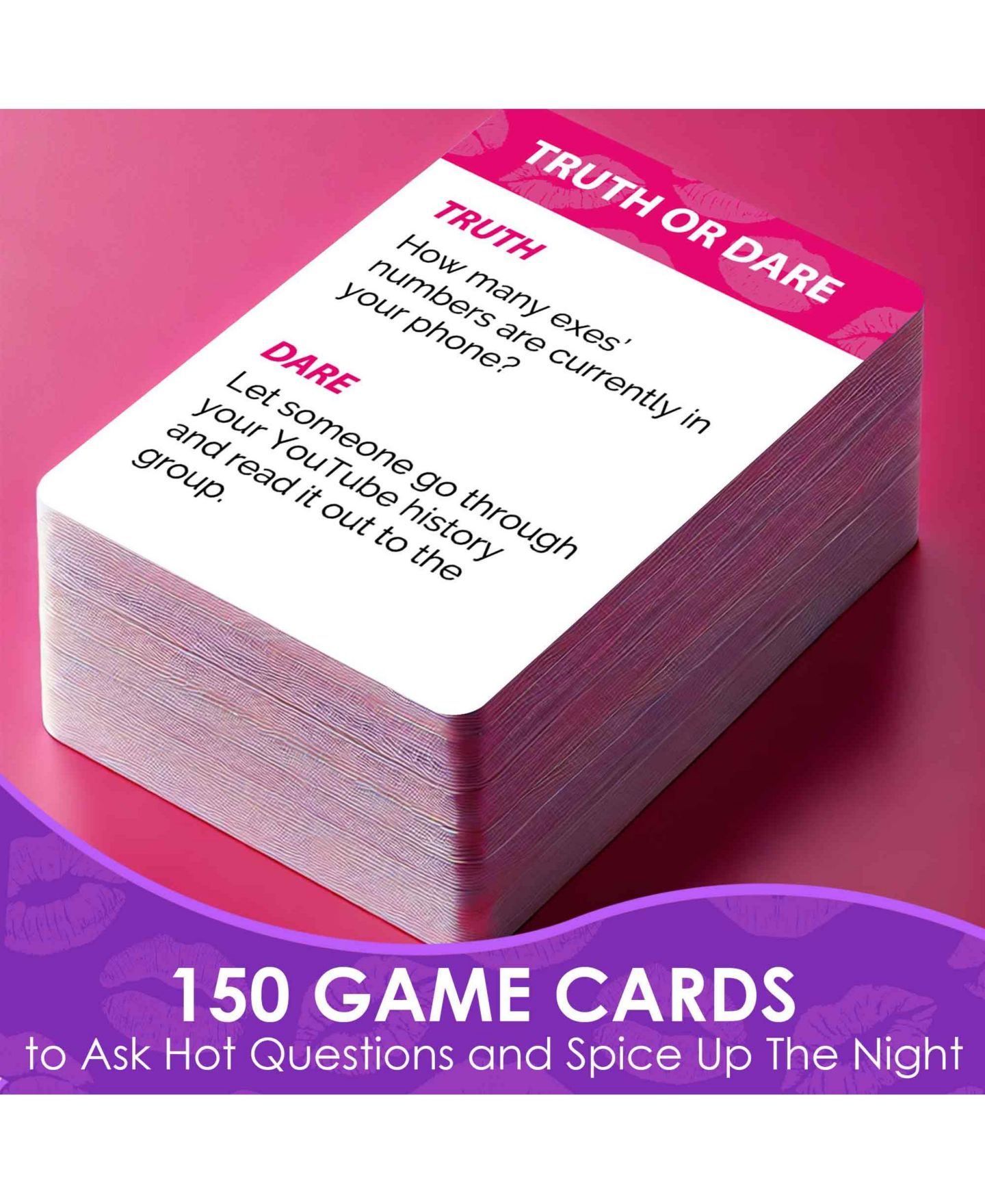 Детская карточная игра Quokka Kiss The Miss 250 Cards Bachelorette Party Card Game, Ages 21+, цвет: Girls Night — фото 3