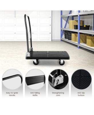 360&amp;#xB0; Swivel Wheels, Non-Slip Platform Folding Push Cart Dolly