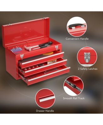 3 Drawers Portable Garage Mechanic Tool Cabinet Box