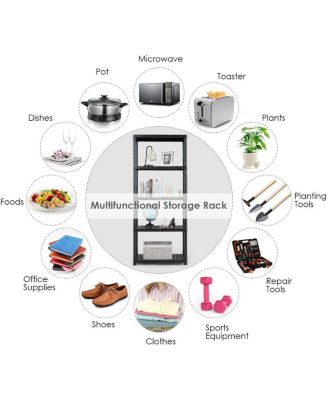 5-Tier Storage Shelving Freestanding Heavy Duty Rack