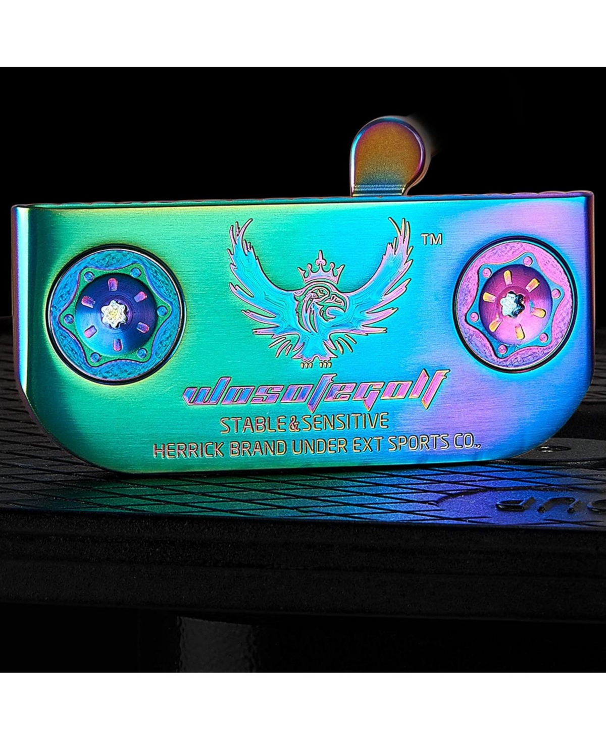 Wosofe Golf Club Putter Men's Right Hand with Black Red HeadCovers Pu Grip Cnc Steel Mallet Professional