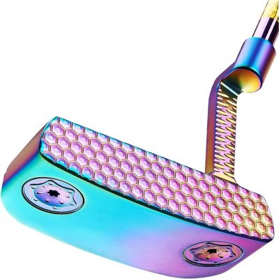 ARONKL 35inch Golf Club Putter Men's Right Hand with Black Red HeadCovers PU Grip CNC Steel Mallet Professional