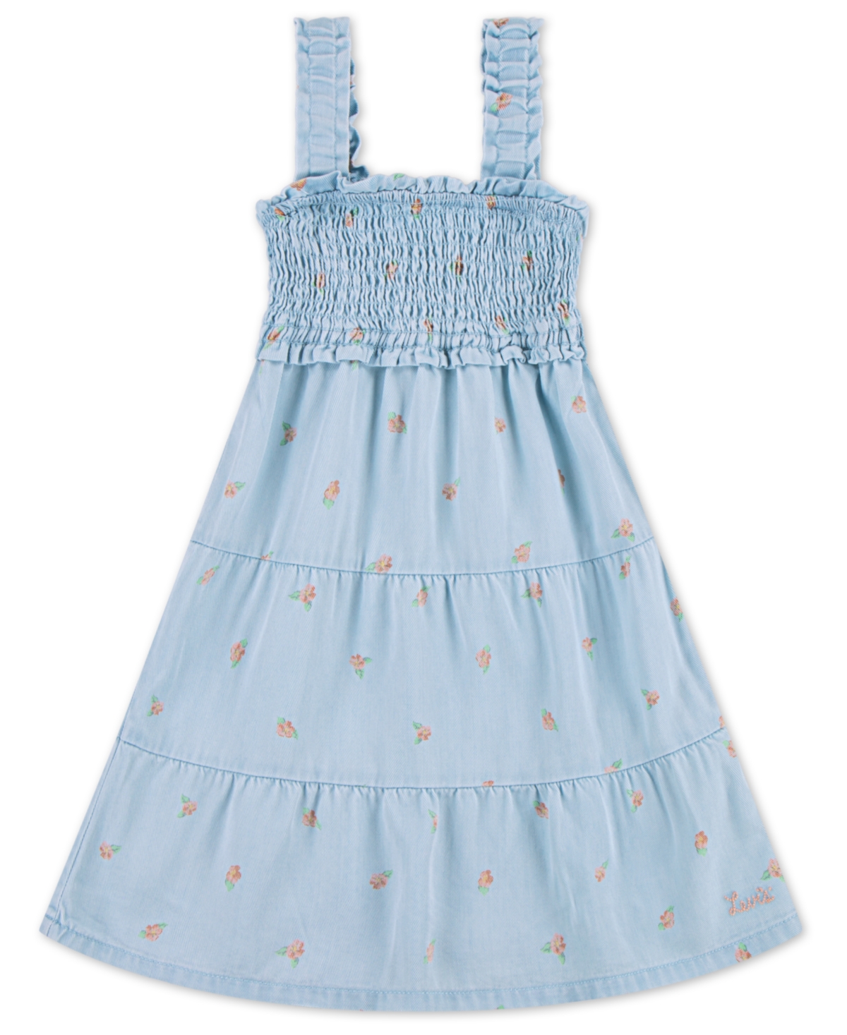LEVI'S TODDLER GIRLS BABYDOLL SMOCKED DRESS 