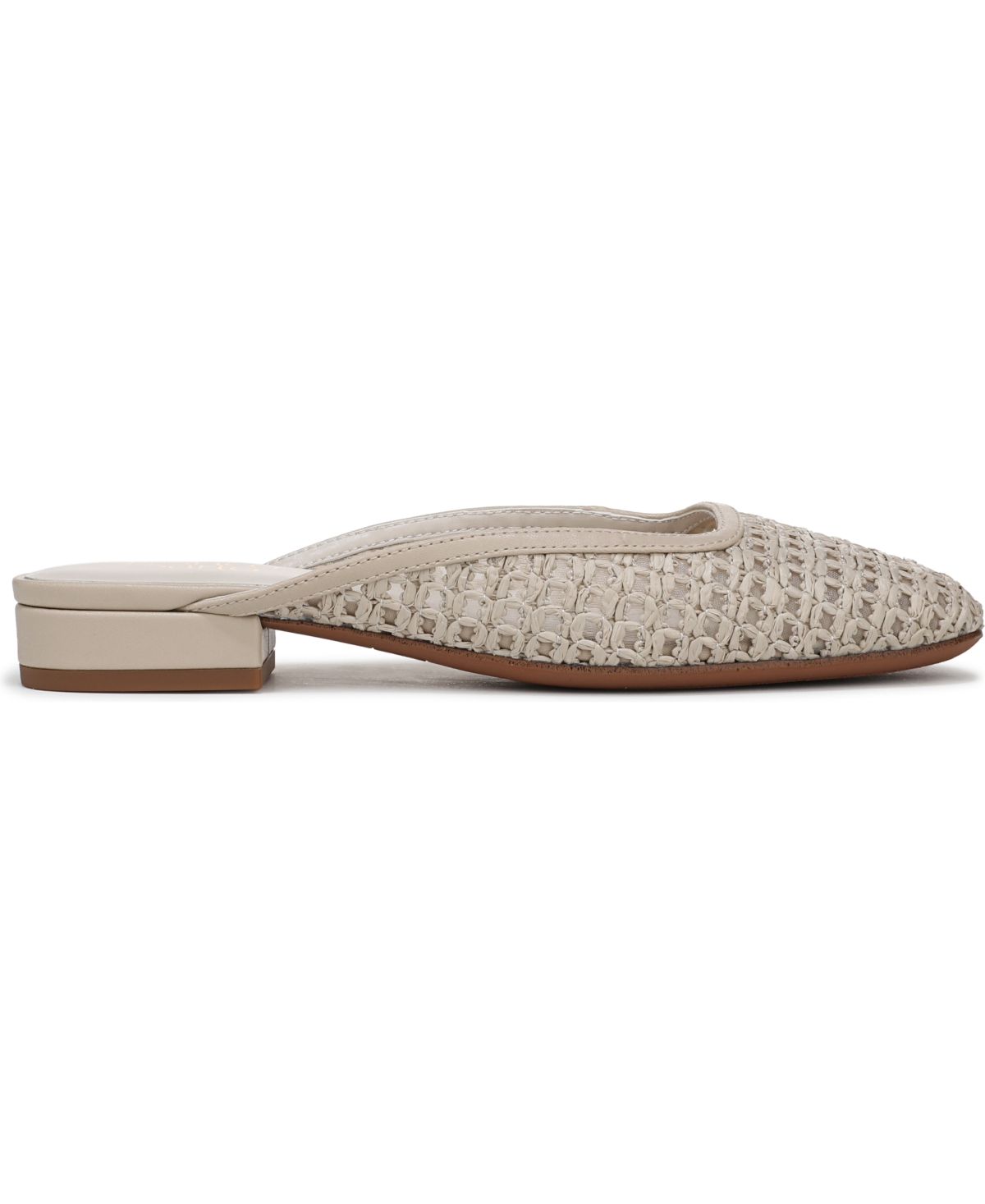 Franco Sarto Women's Dayla 2 Square Toe Block Heel Mules In Alabaster White Faux Leather