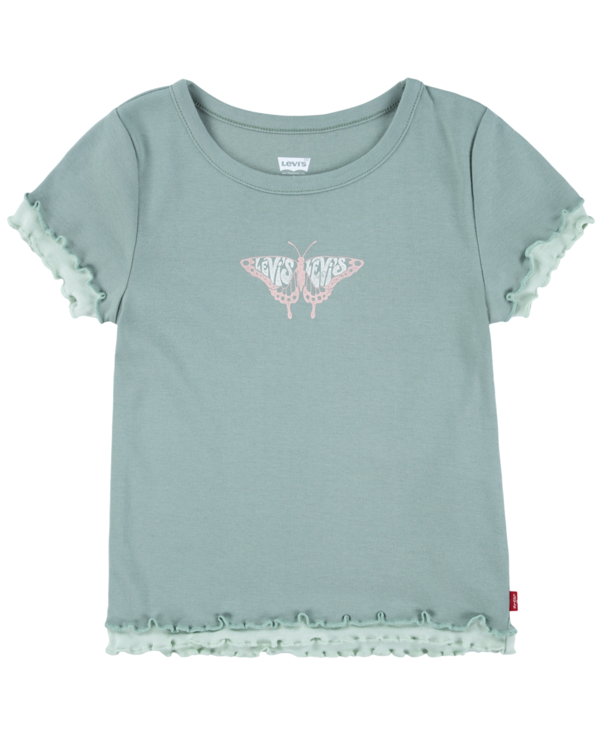 LEVI'S BIG GIRLS DOUBLE LAYER KNIT TOP 