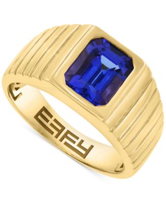 EFFY Collection - Men's Tanzanite Rib Textured Ring (2-1/10 ct. t.w.) Ring in 14k Gold (Also in Emerald)