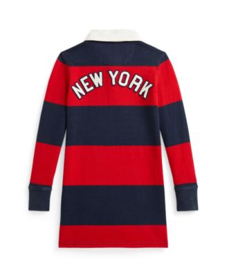 Toddler and Little Girls Polo Ralph Lauren Yankees Rugby Dress