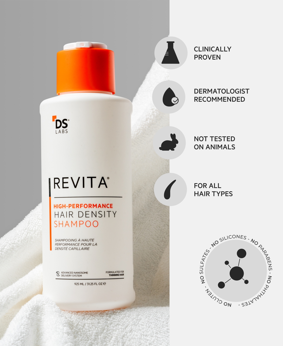 Ds Laboratories Revita High-performance Hair Density Shampoo, 925 ml In Transparent