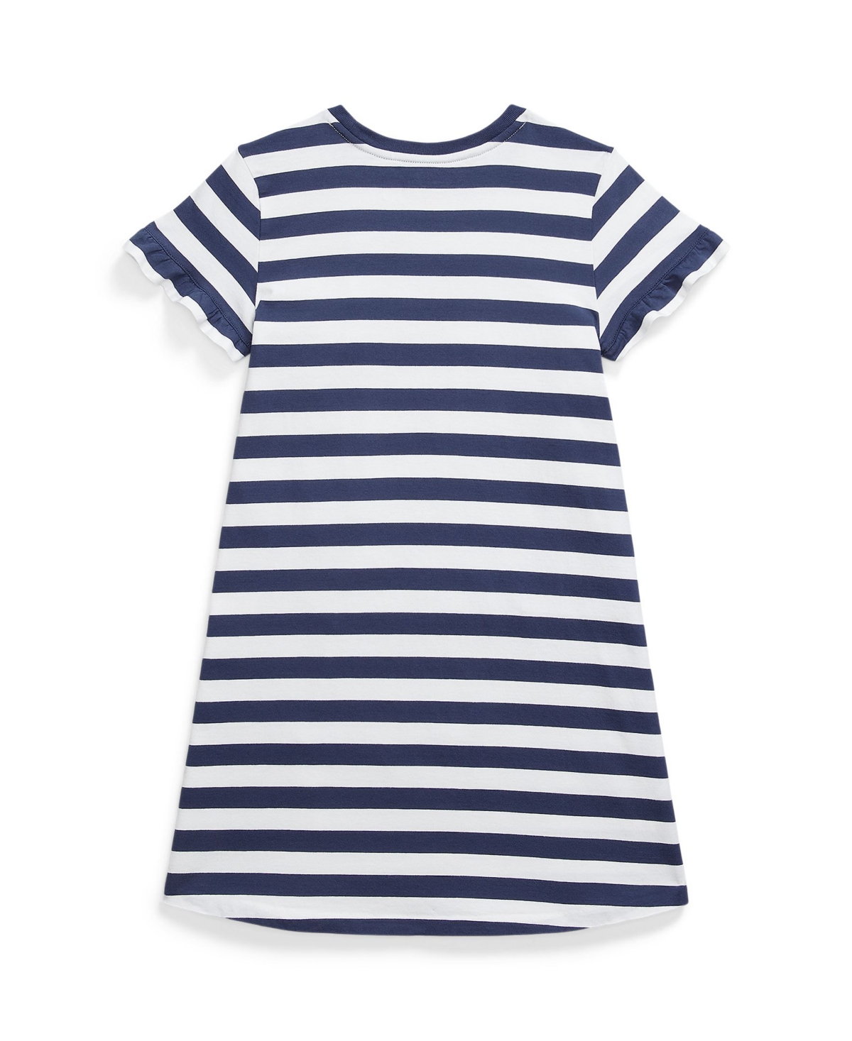Polo Ralph Lauren Striped Polo Bear Cotton Tee Dress In Navy