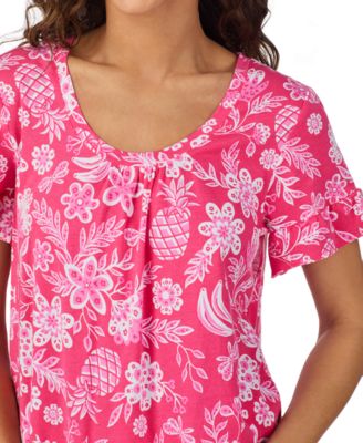 Women's Short-Sleeve Cropped Pajama Set