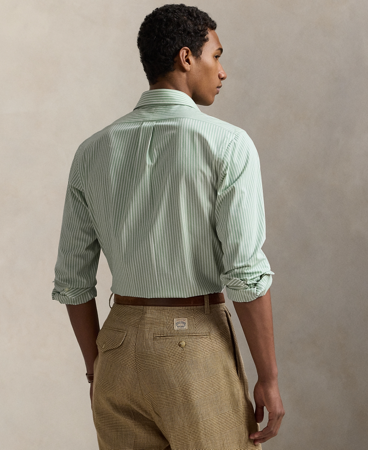 Polo Ralph Lauren Men's Classic-fit Stretch Poplin Shirt In Green