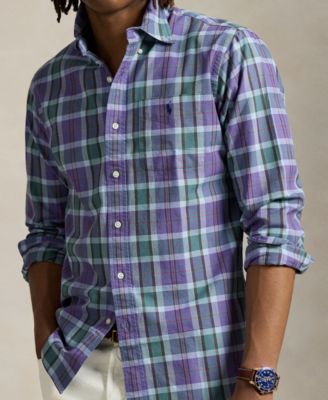 Men's Classic-Fit Plaid Oxford Shirt