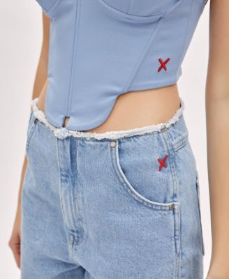 Women's Cotton High Waist Denim Shorts