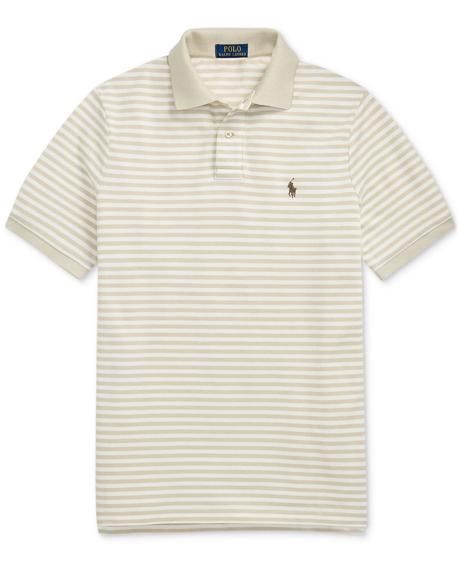 Men's Classic-Fit Striped Mesh Polo Shirt