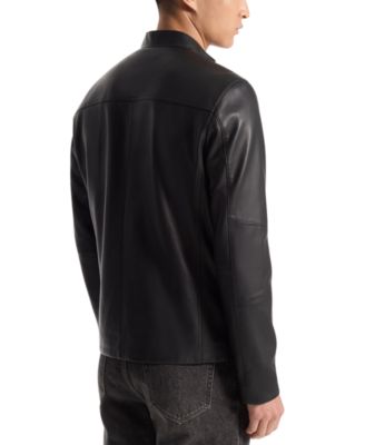 Men's Leather Racer Jacket