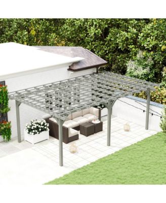 12' x 16' Wooden Pergola, Outdoor Gazebo for Vines,