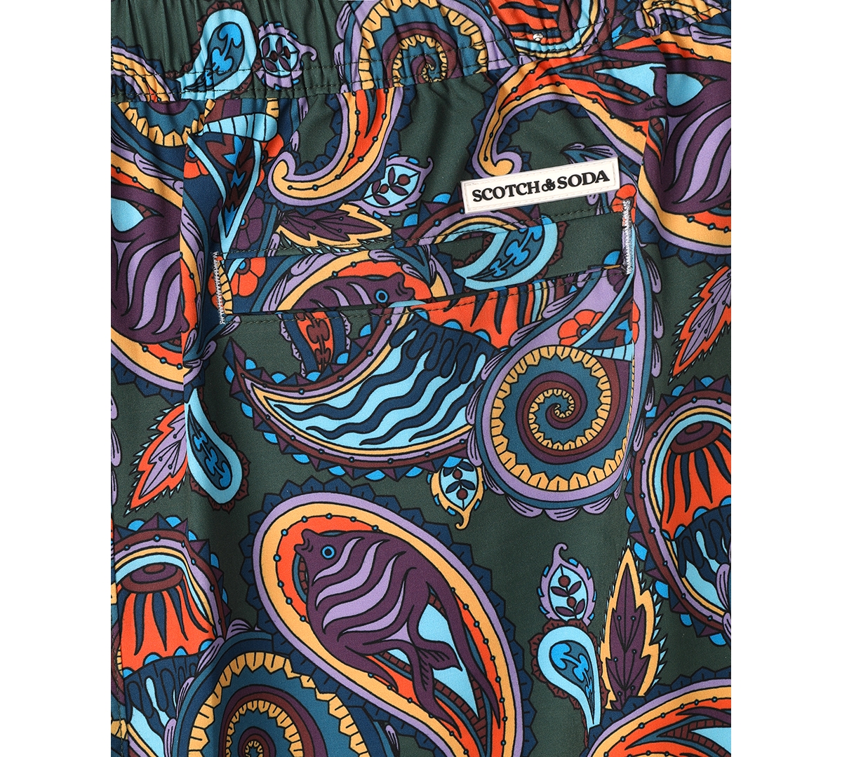 Scotch & Soda Miami Ice Swim Trunks In Gold