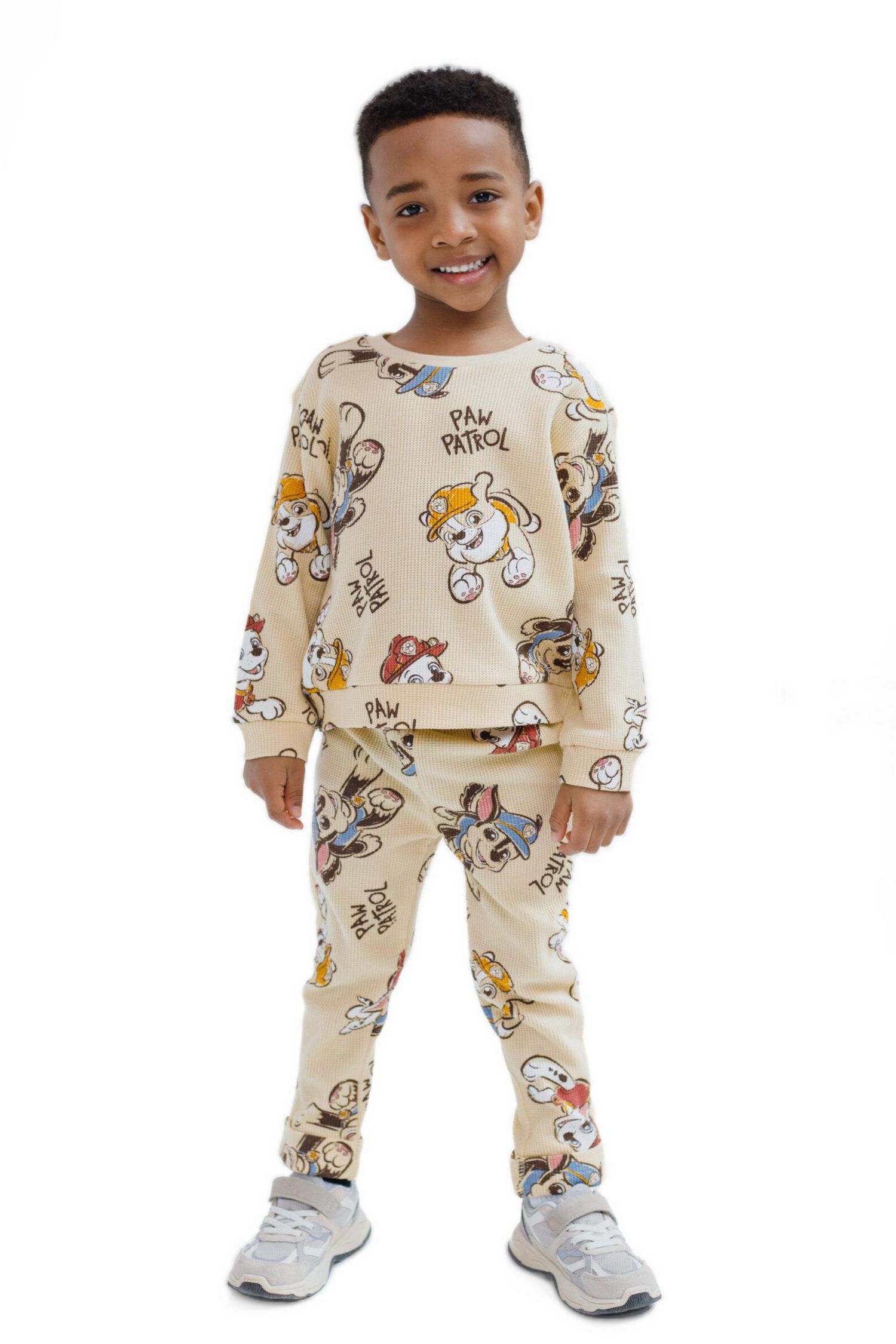 Little Boys Loungewear 2-Piece Sweatshirt and Waffle Pants Set
