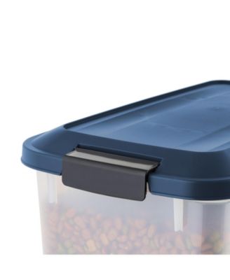 USA WeatherPro Airtight Pet Food Storage Container, 14 lbs, 2 Pack, Navy
