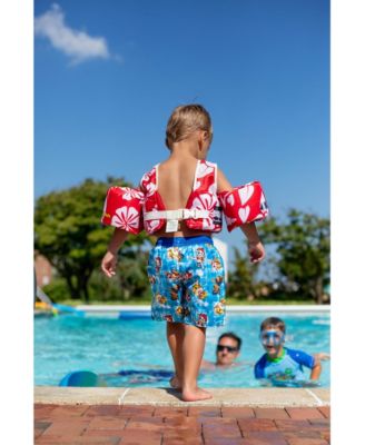 Toddler Boys Pullover Rash Guard and Swim Trunks