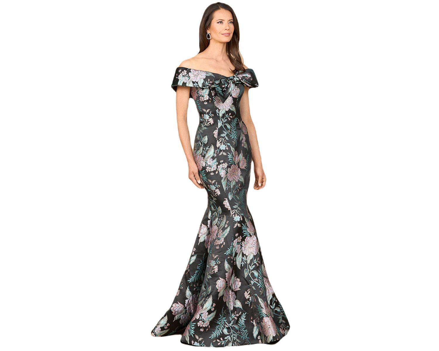 Women's Fitted, Mermaid Brocade Gown