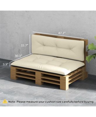 2 Seat Pallet Cushions 3.9 in. Pallet Sofa Cushions, Dark