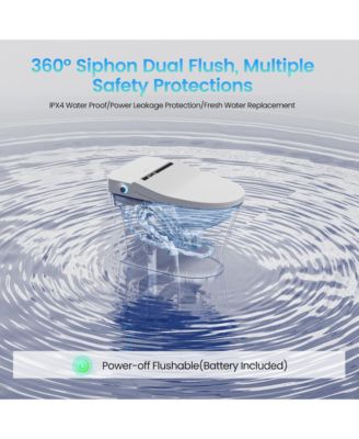 Tankless One-Piece Smart Toilet with Auto Flush and Heated Seat