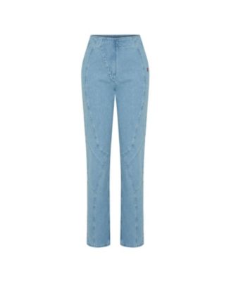 Women's Stitch Detail Straight Fit Denim