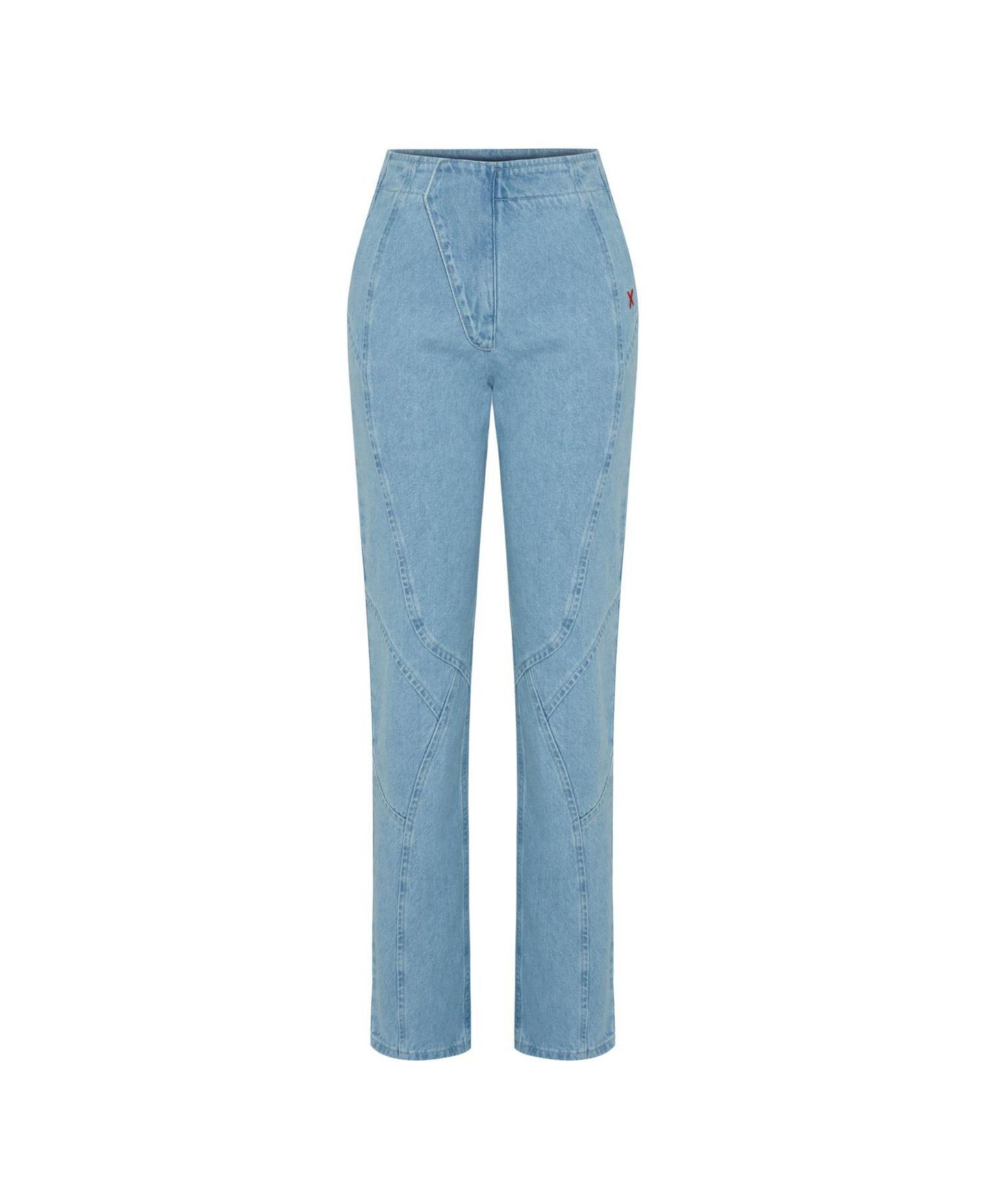 Женские брюки PCFG Stitch Detail Straight Fit Denim — фото 6
