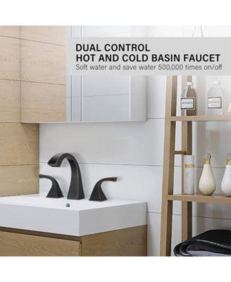 2-Handle Bathroom Sink Faucet with Drain, Oil Rubbed Bronze
