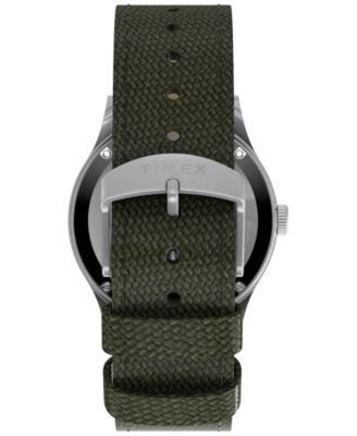 Men's Mechanical Automatic Green Nylon Watch, 40mm