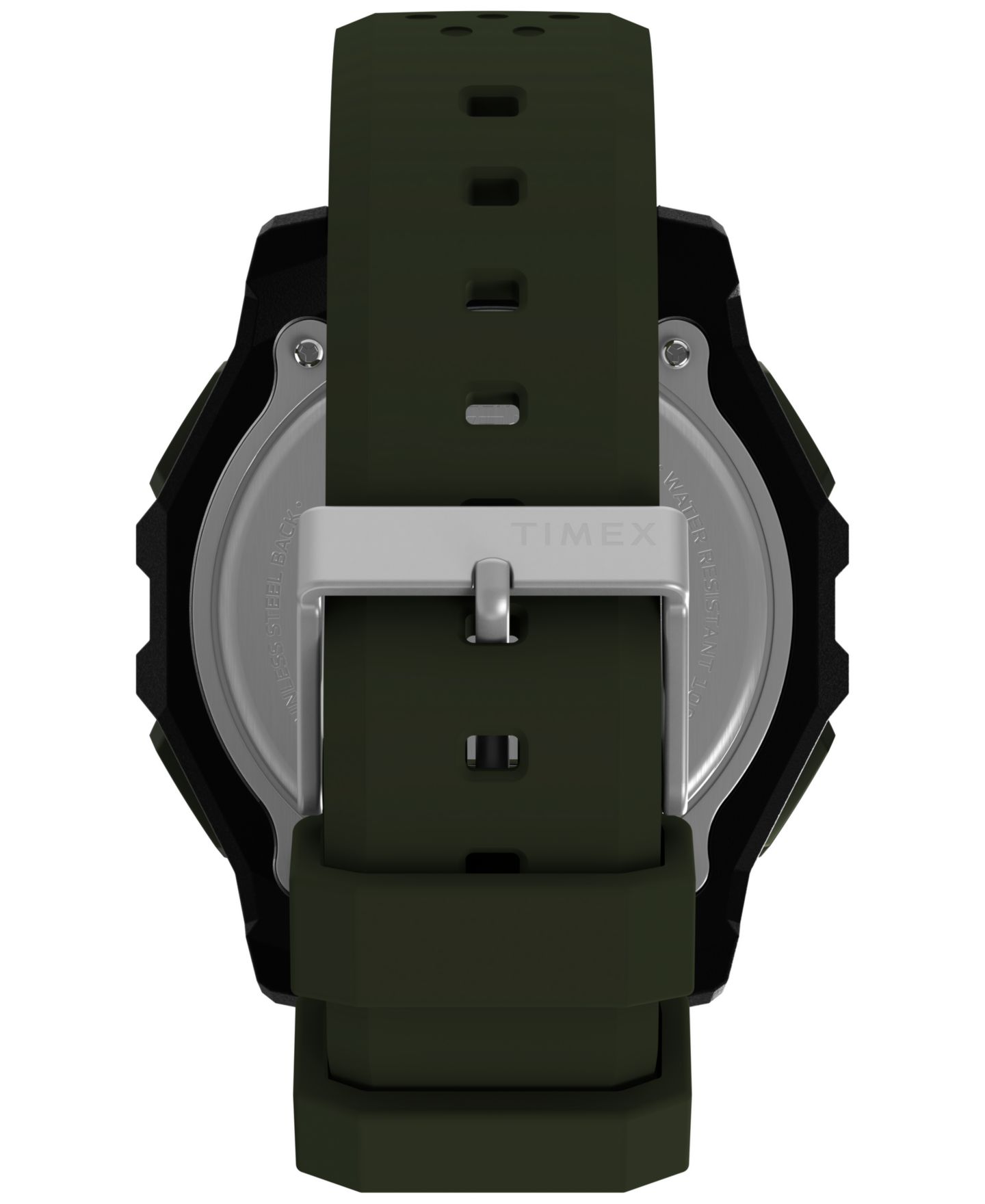Мужские часы Timex Chronograph Green Silicone Watch, 49mm — фото 3