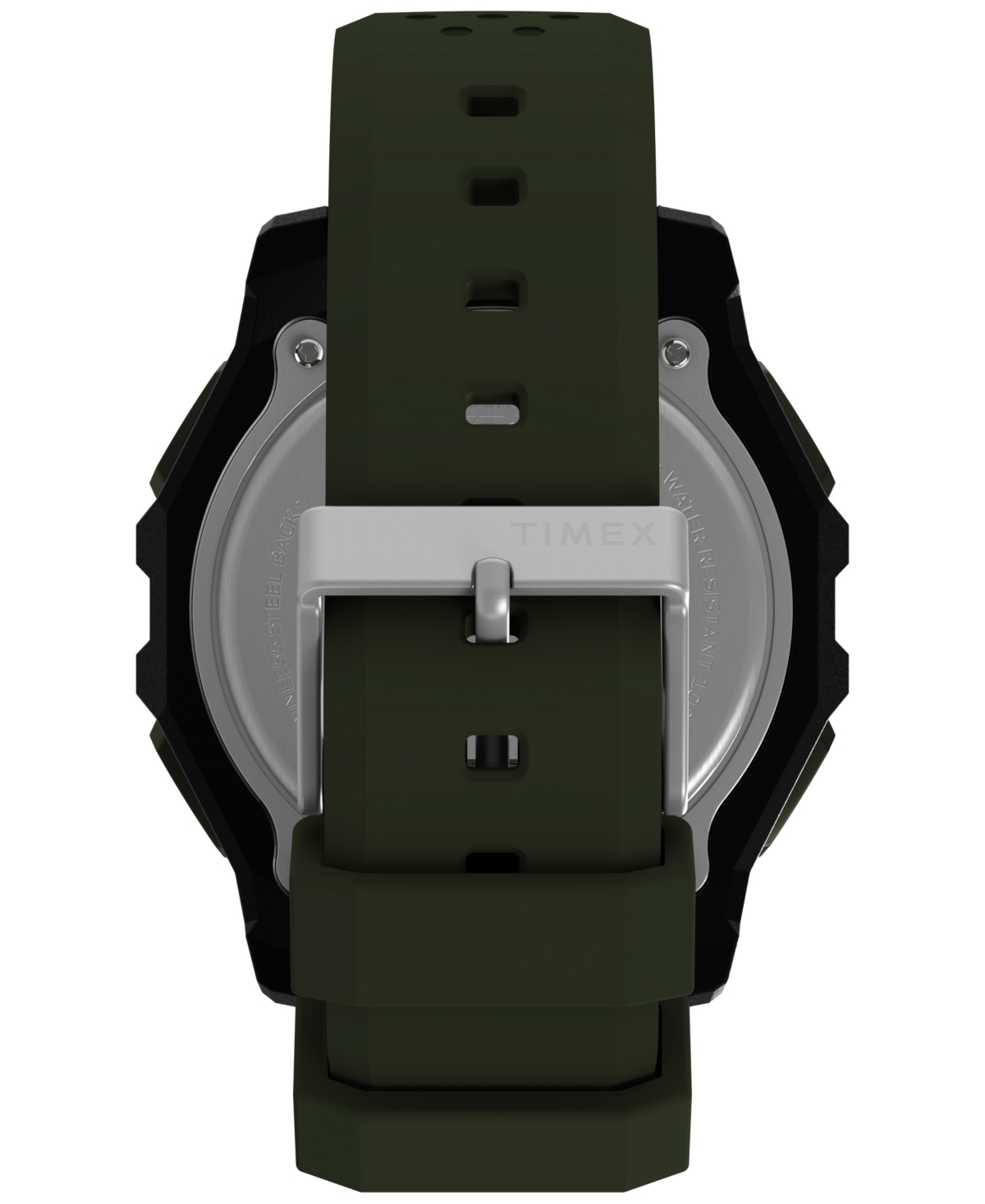Timex Men's Chronograph Green Silicone Watch, 49mm In Green