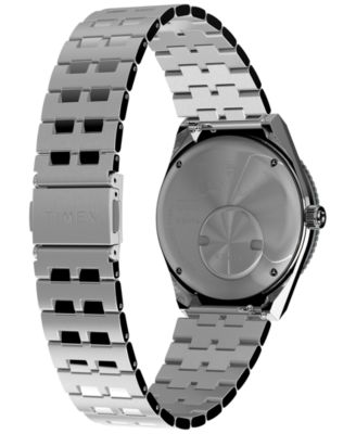 Men's Quartz Analog Silver-Tone Stainless Steel Watch, 38mm