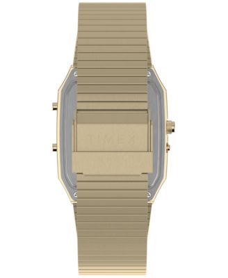 Men's Quartz Analog Digital Gold-Tone Stainless Steel Watch, 33mm