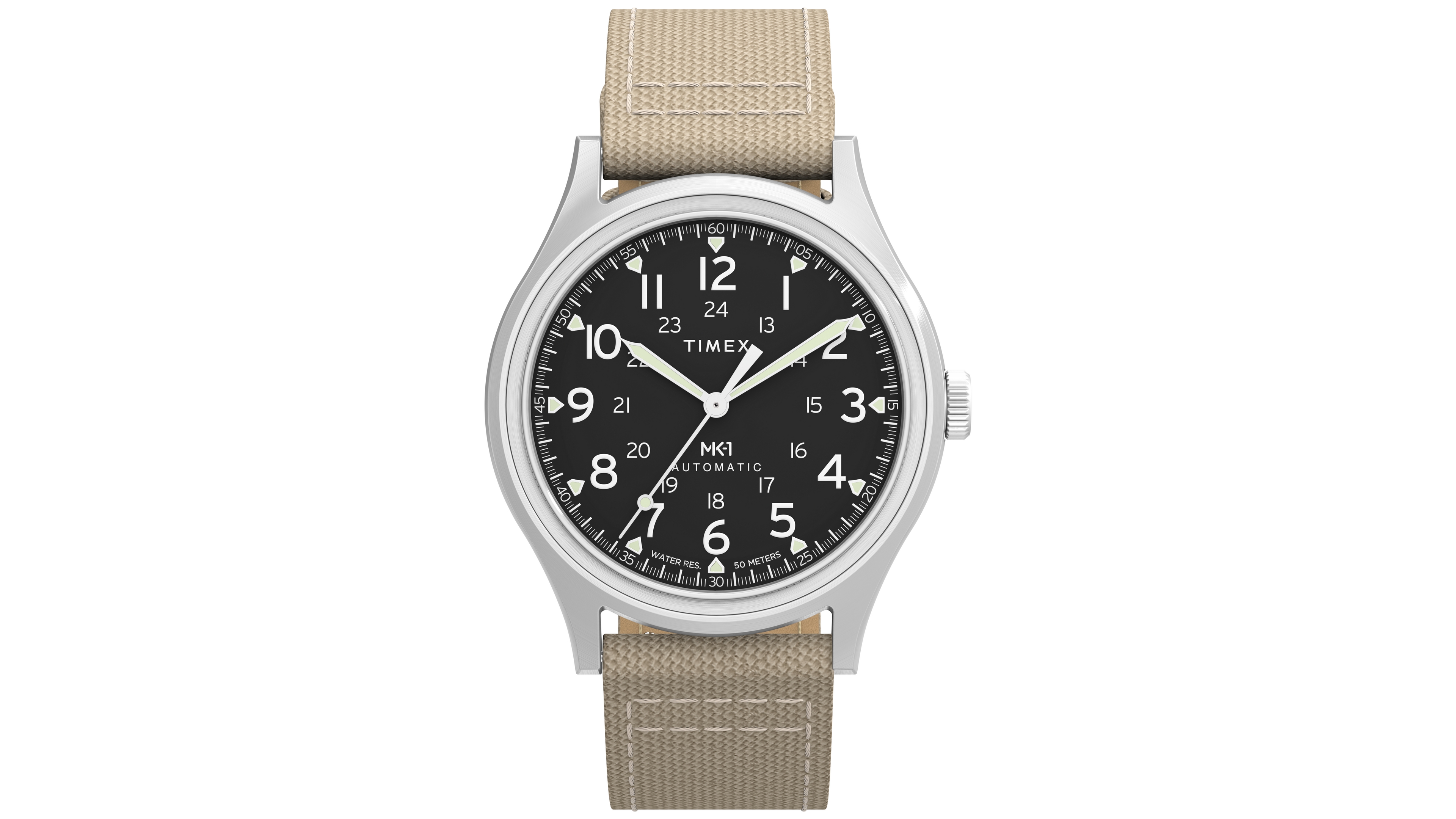 Timex Men's Mechanical Automatic Tan Nylon Watch, 40mm