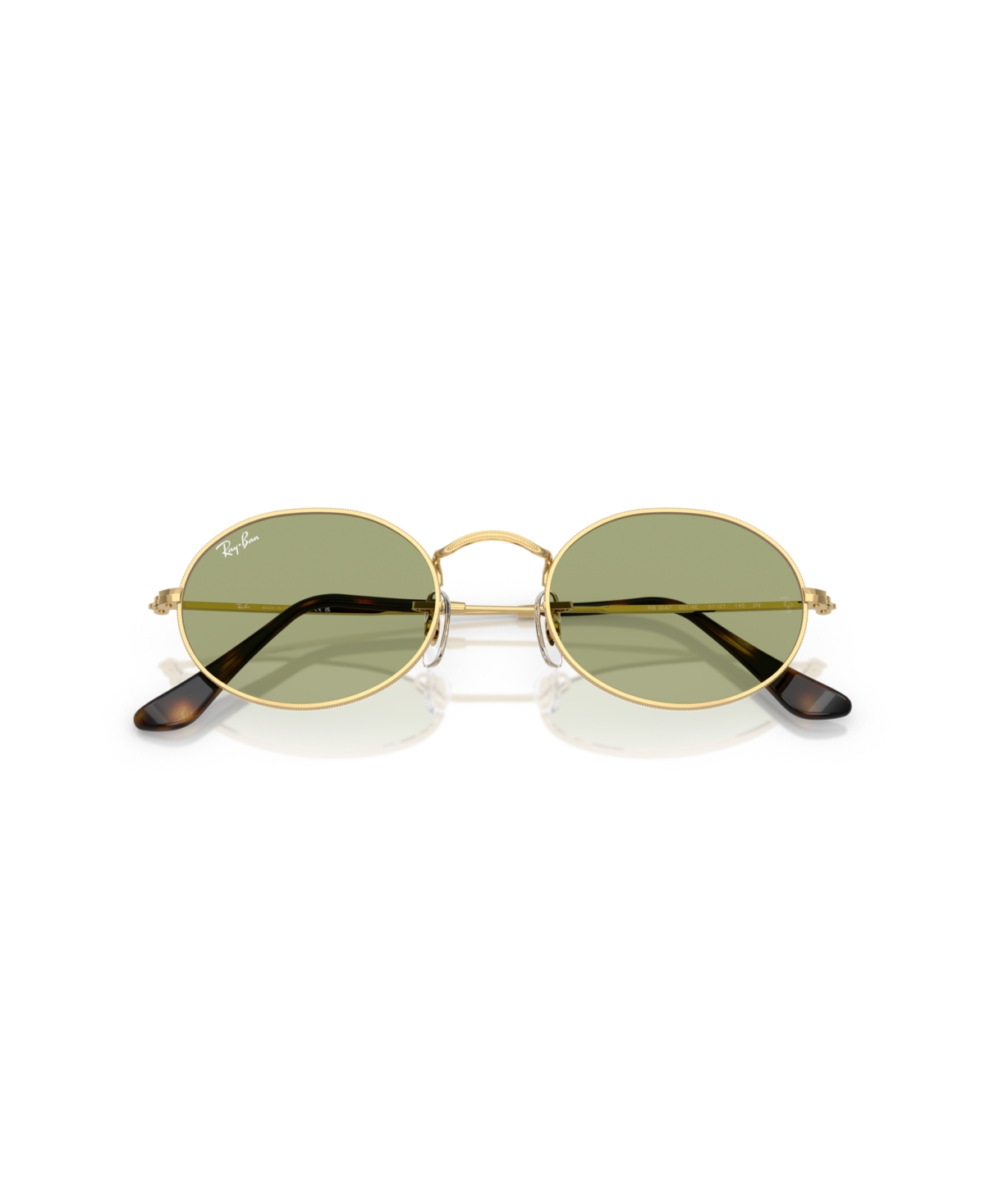 Ray Ban Unisex Oval Metal Sunglasses, Rb3547