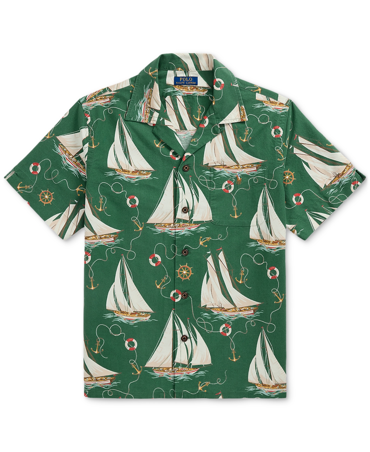 Polo Ralph Lauren Men's Classic-fit Sailboat Oxford Camp Shirt
