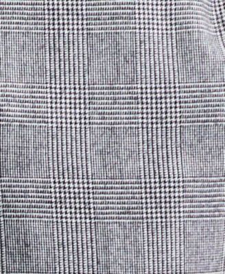 Men's Modern-Fit Stretch Black & White Wool-Blend Suit Separate Pants