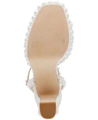 パールが主役【STEVE MADDEN】Assured ドレス プラットフォーム Assured Dressy Heel - Pearl - GLITTER FASHION