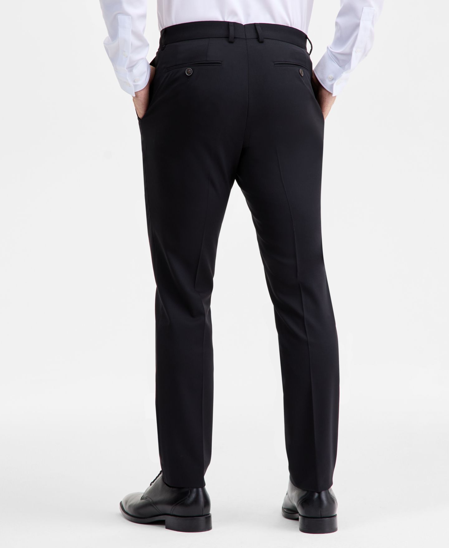 Мужские брюки Ted Baker Modern-Fit Stretch Wool-Blend Suit Separate, цвет: Чёрный — фото 4