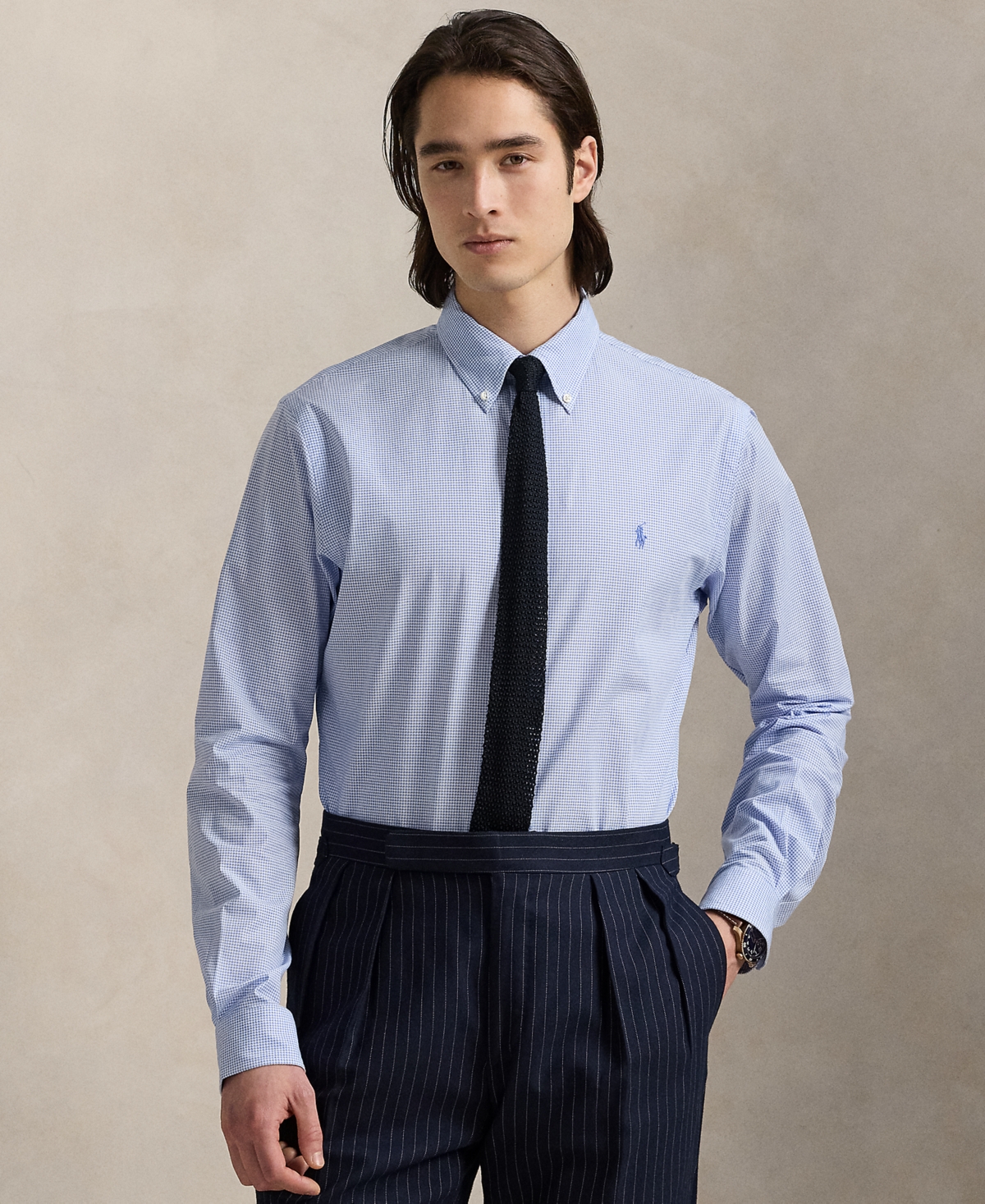 Polo Ralph Lauren Men's Classic-fit Stretch Poplin Shirt In Blue