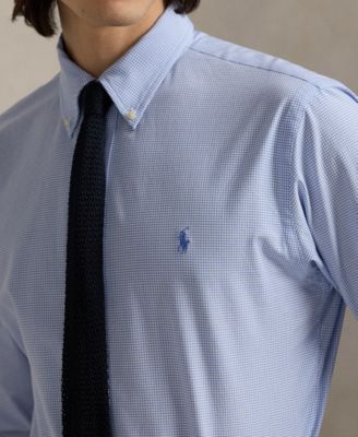 Men's Classic-Fit Gingham Stretch Poplin Shirt