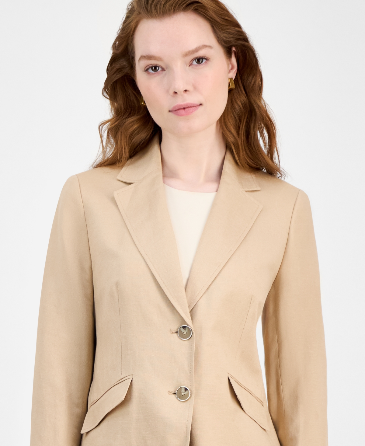 Kasper Women's Notch-collar Button-front Blazer