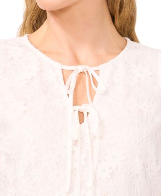 Women's Lace Split-Neck Peplum Tank 