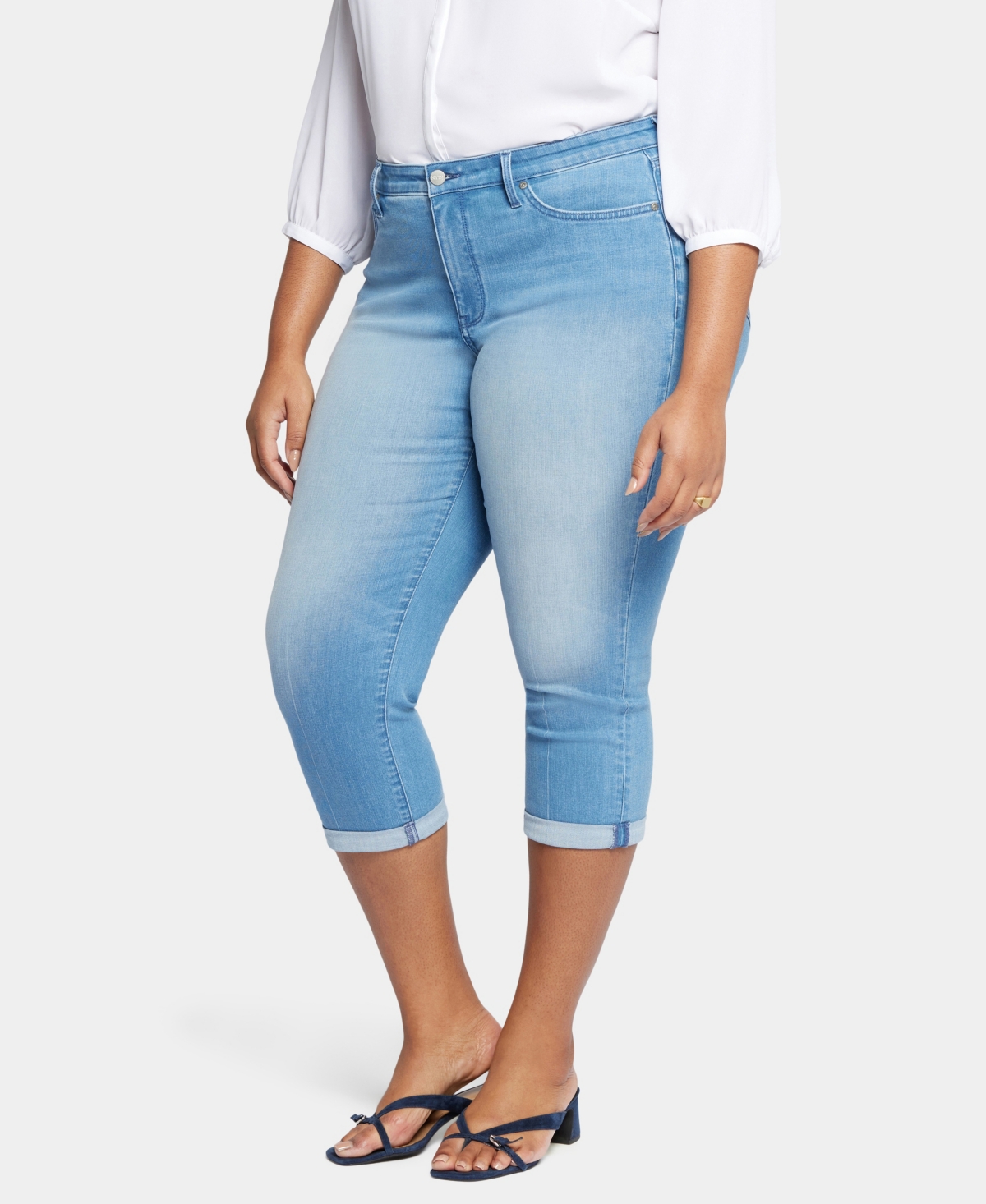 Nydj Plus Size Chloe Skinny Capri Jeans In Debut