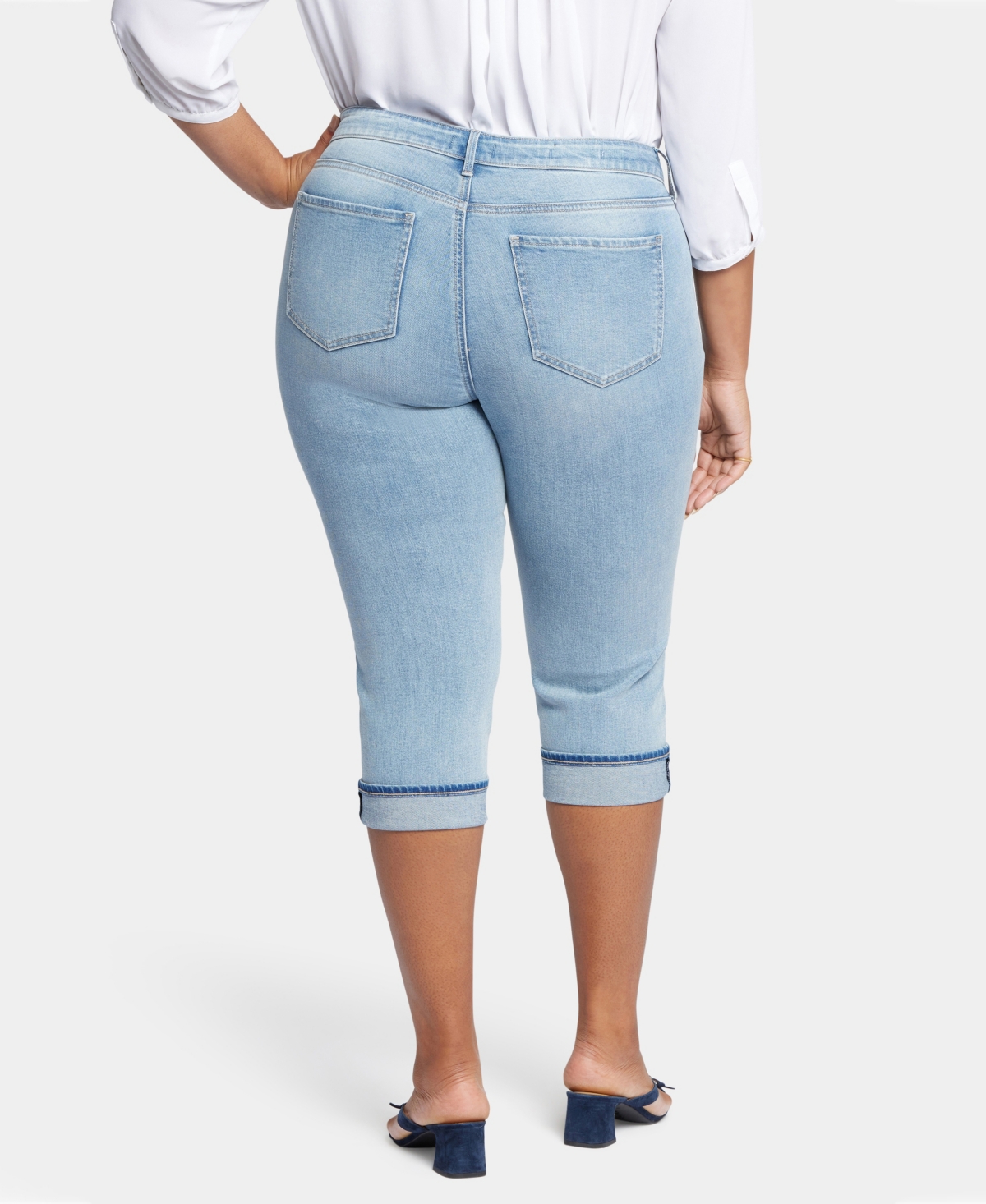 Nydj Plus Size Marilyn Crop Cuff Denim Jeans In After Glow