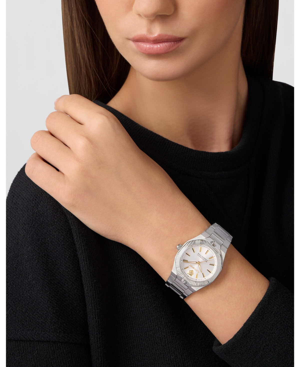 Plein Sport Metronaut Bracelet Watch With Classic Quartz Movement In Silver